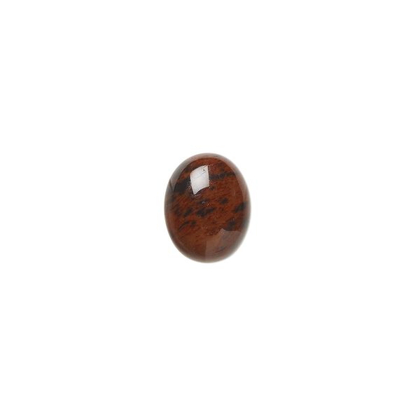Mahogany obsidian 1pkg10, calibrated oval cab natural 10x8mm image number 0