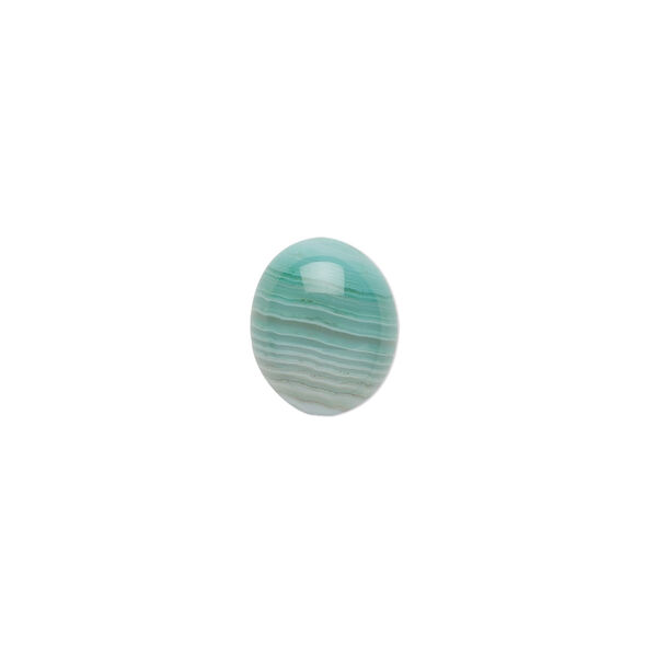 Striped green agate 1pkg2, calibrated oval cab 12x10mm image number 0