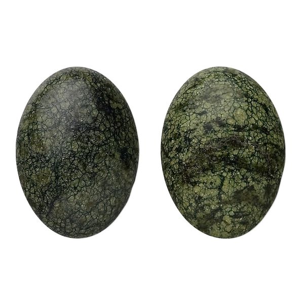 Russian serpentine 1pkg2, calibrated oval cab natural 25x18mm image number 0