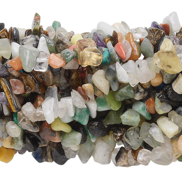 Multi-gemstone 1pkg10, chip bead 34 inch medium image number 0