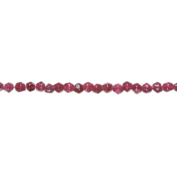 Garnet 1pkg1, matte hand-cut faceted round bead B- grade, 15.5-16 inch 3mm image number 0