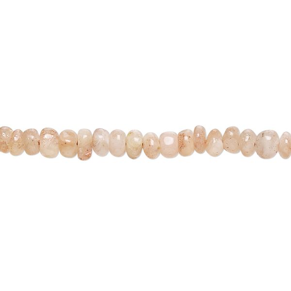 Sunstone 1pkg1, hand-cut rondelle bead natural 13 inch 4x2mm-5x4mm image number 0