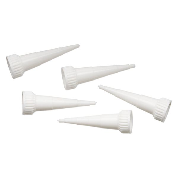 Nozzle, plastic, 2 inches, for use with E6000® Jewelry and Craft Adhesive 1-ounce tubes. Sold per pkg of 5. image number 0