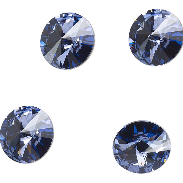 Chaton 48pk tanzanite foil back, Crystal Passions® 14mm rivoli 1122 image number 0