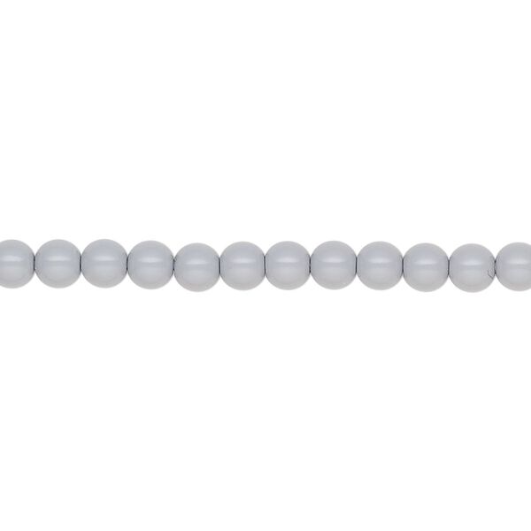 Pearl 600pk ceramic grey, Preciosa Czech crystal 4mm round image number 0