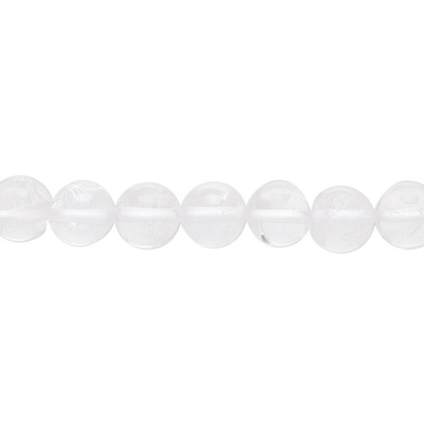 Quartz crystal 1pkg1, hand-cut round bead natural 15.5-16 inch 7mm image number 0