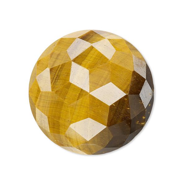 Tigereye 1pkg1, calibrated cube-cut round cab natural 30mm image number 0