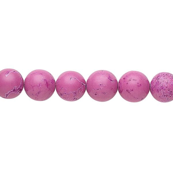 Magnesite 1pkg1, round bead 15.5-16 inch 8mm image number 0