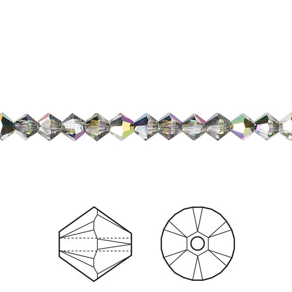 Bead 48pk crystal vitrail medium, Crystal Passions® 4mm bicone 5328 image number 0