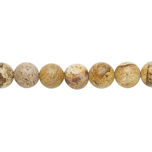 Picture jasper 1pkg1, round bead natural B grade, 15.5-16 inch 8mm image number 0