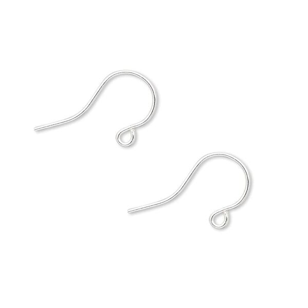 Ear wire fishhook 1pkg200 sterling silver-filled, 10.5mm / open loop, 22 gauge 100 pair image number 0