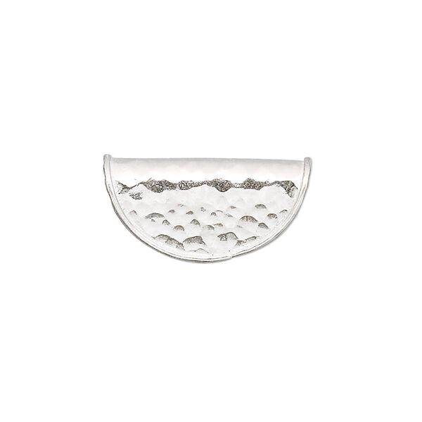 Bail, JBB Findings, fold over style, sterling silver, 21x10mm hammered. Sold individually. image number 0