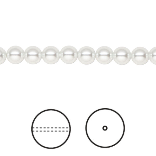 Pearl 100pk moonlight, Crystal Passions® 5mm round 5810 image number 0