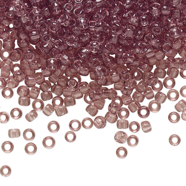 Seed bead, TOHO BEADS®, glass, pkg/50g, #8 round, transparent light amethyst (TR-08-6). image number 0