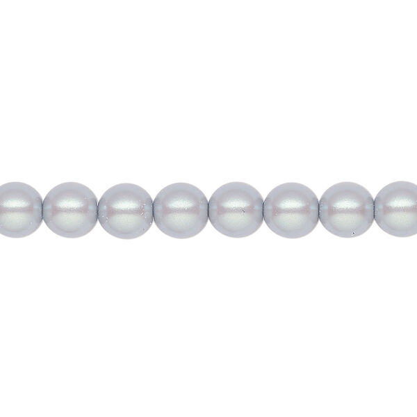 Pearl 25pk pearlescent grey, Preciosa Czech crystal 6mm round image number 0