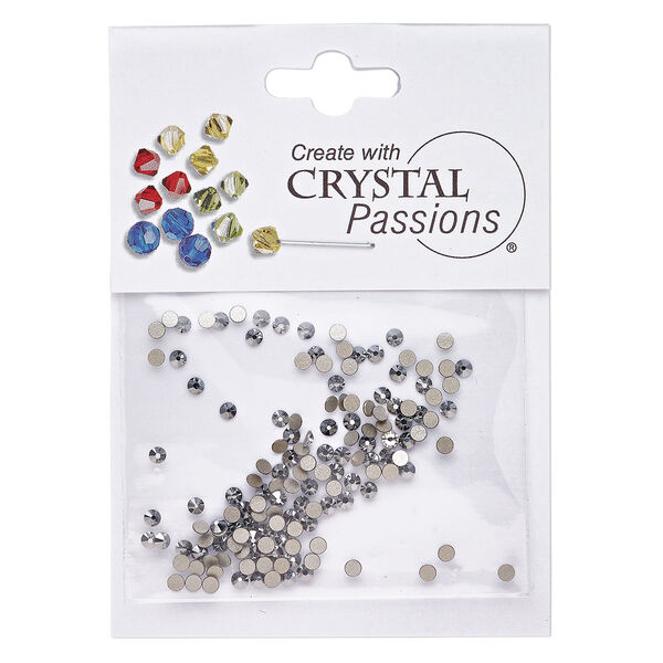 Flat back 144pk crystal light chrome foil back, Crystal Passions® 2.1-2.3mm rose round SS7 2058 image number 0