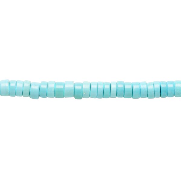 Sleeping beauty turquoise 1pkg1, heishi bead natural 15.5-16 inch 4x1mm-4x2mm image number 0