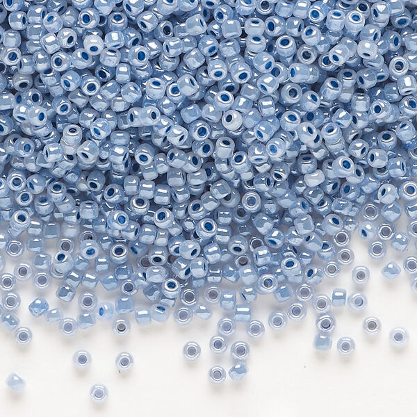 Seed bead, Dyna-Mites™, glass, pkg/40g, #11 round, opaque ceylon pastel lavender, (387 11/0 RR). image number 0