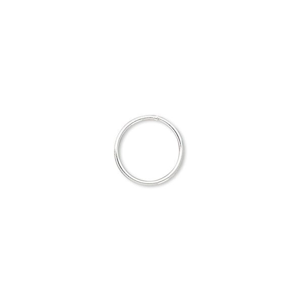 Jump ring, sterling silver-filled, 10mm soldered round, 8.8mm inside diameter, 22 gauge. Sold per pkg of 20. image number 0