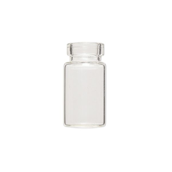 Component, glass / cork / nickel-finished steel, clear, 22x11mm bottle with stopper and screw eye. Sold per pkg of 10. image number 2