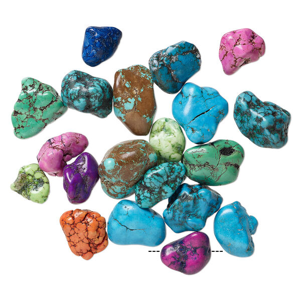 Magnesite 1pkg20, nugget bead mix small to extra-large image number 0