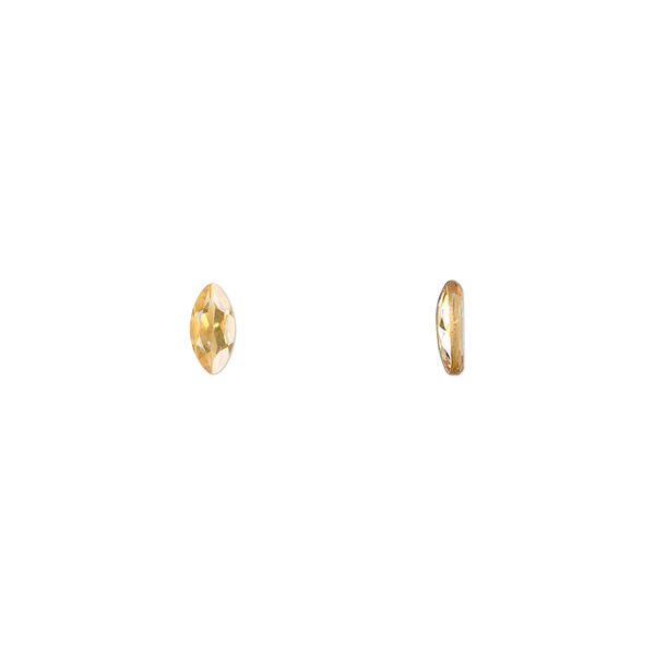 Citrine 1pkg2, hand-cut faceted marquise gem 6x3mm image number 0