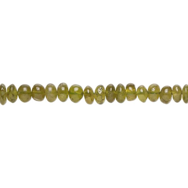 Grossularite garnet 1pkg1, hand-cut rondelle bead natural 14 inch 4x2mm-5x3mm image number 0