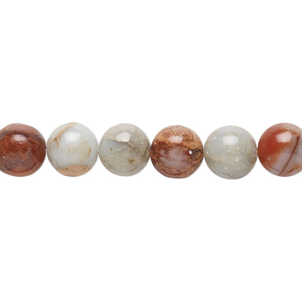 Aqua terra "jasper" 1pkg1, round bead natural 15.5-16 inch 8mm image number 0
