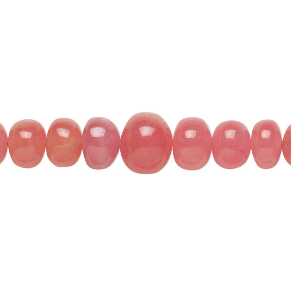 Rhodochrosite 1pkg1, hand-cut rondelle bead natural B+ grade, 8 inch graduated 5x2mm-10x8mm image number 0