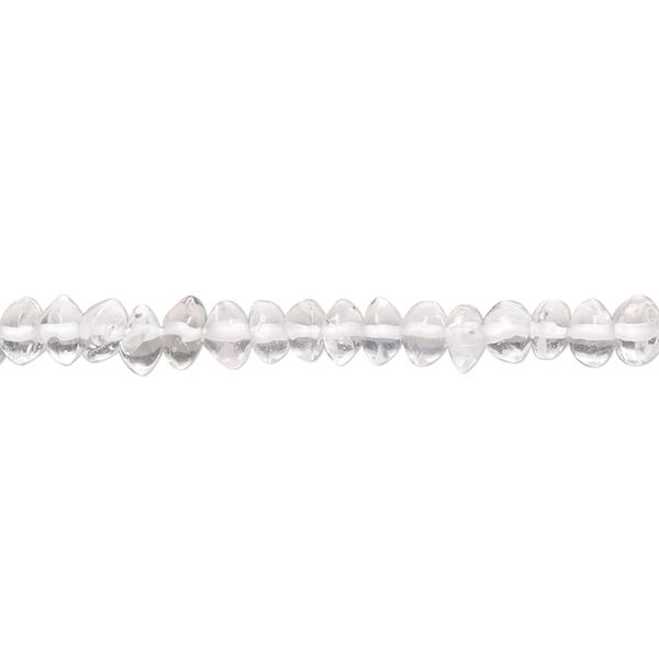 Quartz crystal 1pkg1, hand-cut saucer bead natural 13 inch 4x2mm-5x3mm image number 0