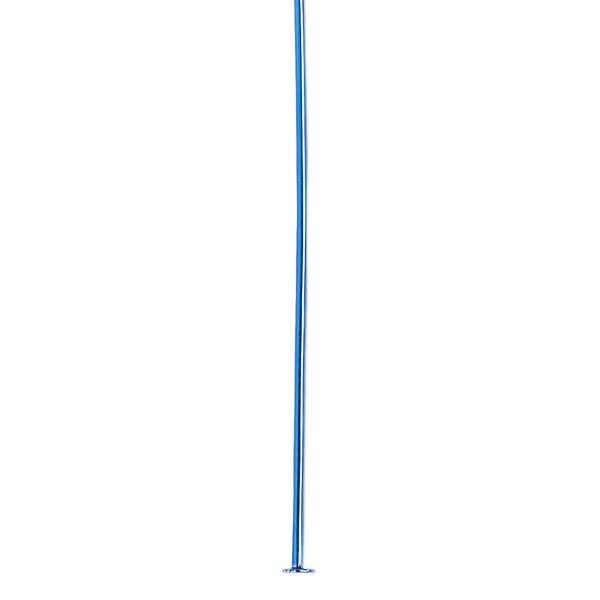 Head pin, electro-coated brass, blue, 2 inches, 21 gauge. Sold per pkg of 10. image number 0