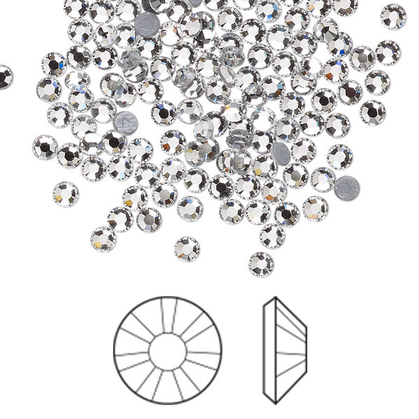 Flat back 144pk crystal foil back, Crystal Passions® hotfix rhinestone 2.7-2.9mm rose round SS10 2038HF image number 0