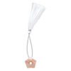 Peach moonstone 1pkg1, hand-cut top-drilled carved flower bead natural 20x20mm / 4mm center hole image number 1