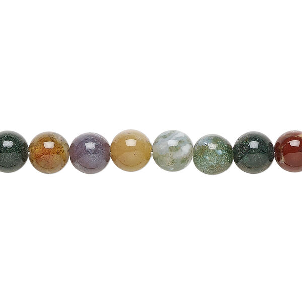 Fancy jasper 1pkg1, round bead natural 15.5-16 inch 6mm image number 0