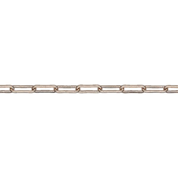 Chain, 14Kt rose gold-filled, 2.5mm flat paperclip. Sold per pkg of 5 feet. image number 0