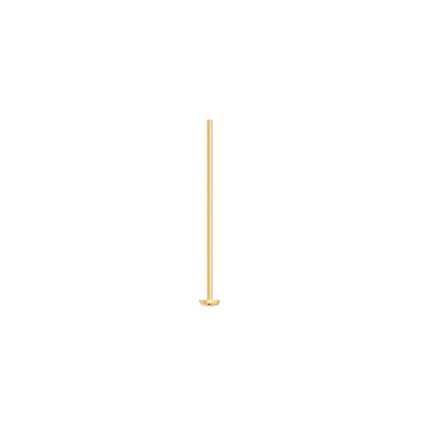 Head pin, gold-plated brass, 3/4 inch, 24 gauge. Sold per pkg of 100. image number 0