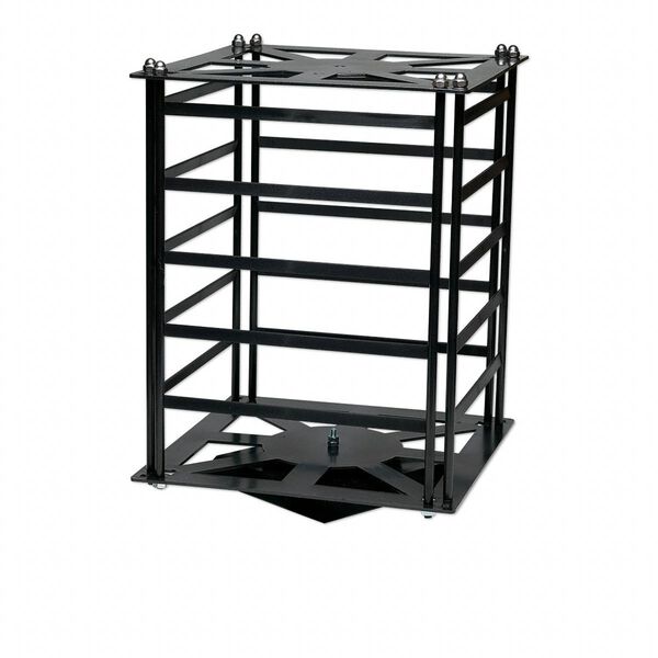 Display, earring, acrylic, black, 13 x 9-3/4 x 9-3/4 inch large revolving square. Sold individually. image number 0