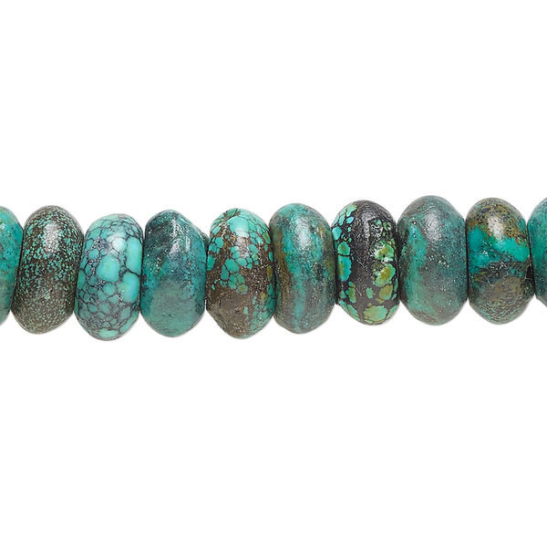 Turquoise 1pkg1, rondelle bead 15 inch 8x2mm-9x6mm image number 0