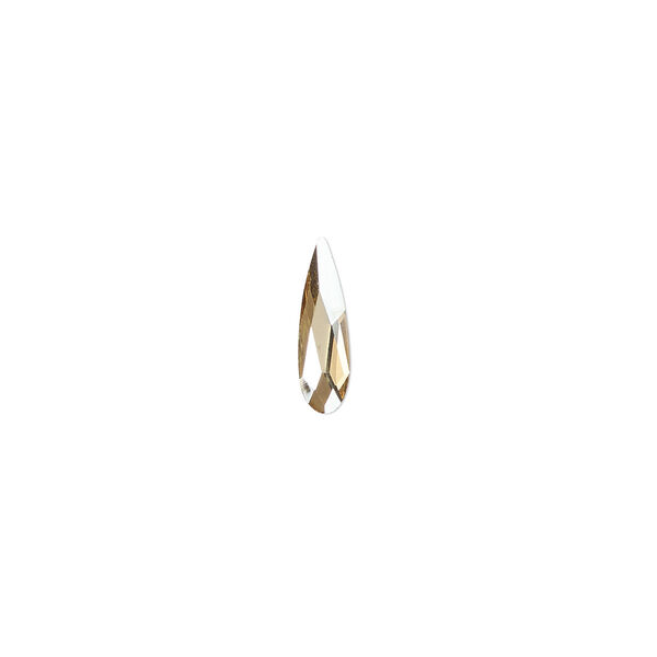 Flat back 180pk crystal golden shadow foil back, Swarovski® 10x2.8mm raindrop 2304 image number 0