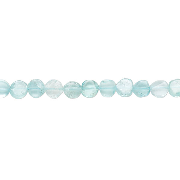 Apatite 1pkg1, hand-cut flat round bead natural 13 inch 3-5mm image number 0
