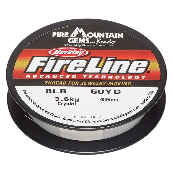 Thread, Berkley® FireLine®, gel-spun polyethylene, crystal, 0.18mm diameter 4-fiber braid, 8-pound test. Sold per 50-yard spool. image number 0