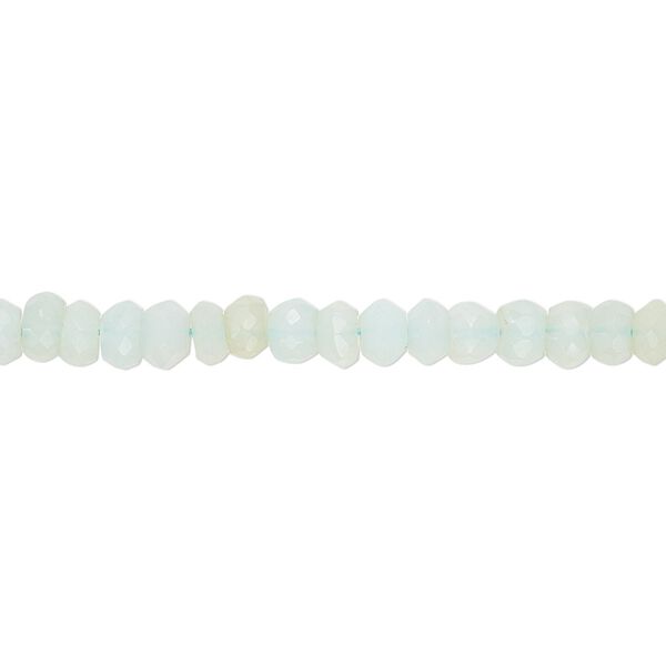 Chalcedony 1pkg1, hand-cut faceted rondelle bead 13 inch 4x2mm-5x4mm image number 0