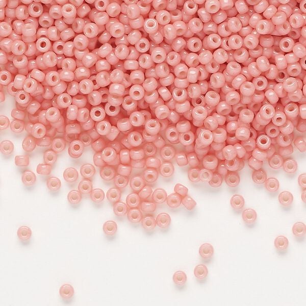Seed bead, Miyuki, glass, pkg/250g, #11 rocaille, Duracoat® opaque outside dyed lychee (RR-4463). image number 0