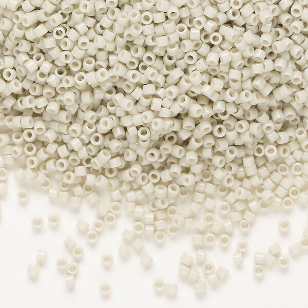 Seed bead, Delica®, glass, pkg/50g, #11 round, opaque glazed luster linen (DB-0261-1). image number 0