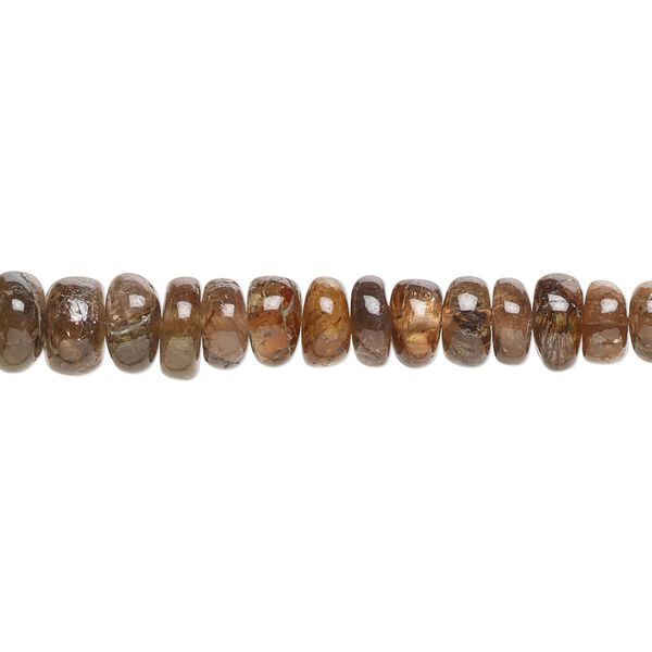 Andalusite 1pkg1, hand-cut rondelle bead natural 17 inch graduated 4x2mm-7x5mm image number 0