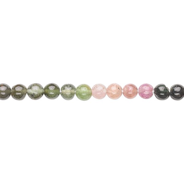 Multi-tourmaline 1pkg1, hand-cut round bead natural 15.5-16 inch 4mm image number 0