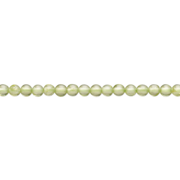Peridot 1pkg1, round bead natural 15.5-16 inch 3mm image number 0