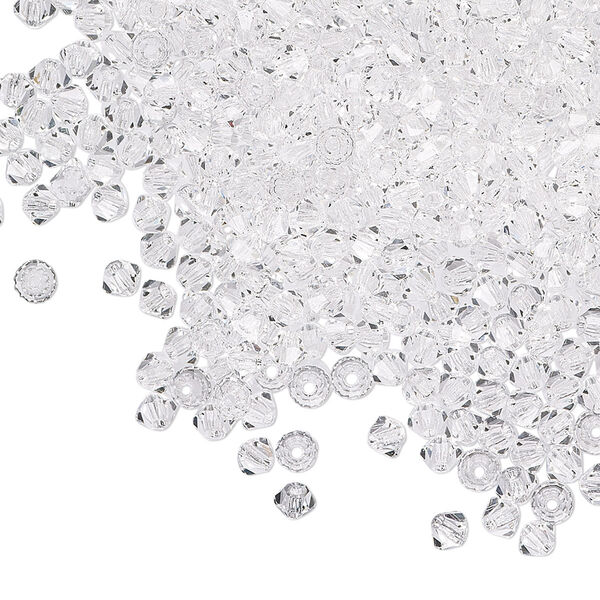 Bead 48pk crystal, Preciosa Czech crystal 3mm bicone image number 0