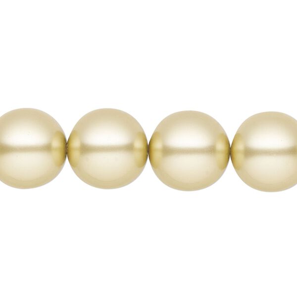 Pearl 30pk vanilla, Preciosa Czech crystal 12mm round image number 0