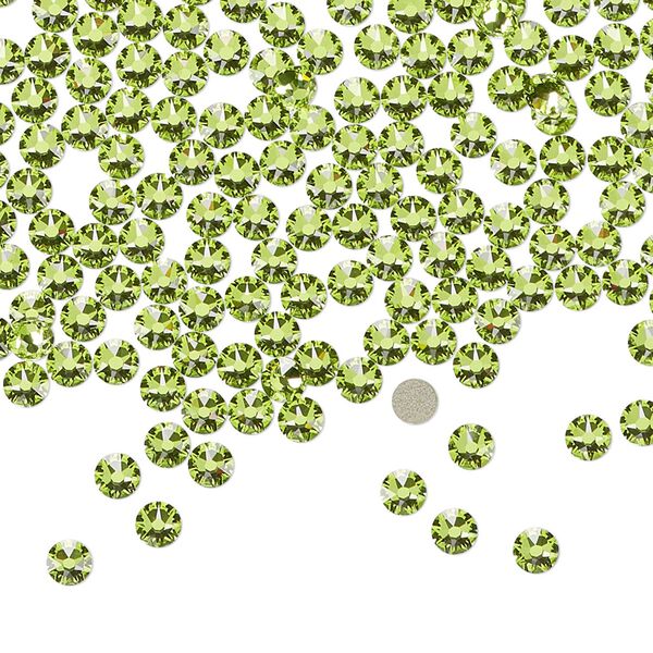 Flat back 1440pk citrus green foil back, Swarovski® 3-3.2mm round SS12 2088 image number 0